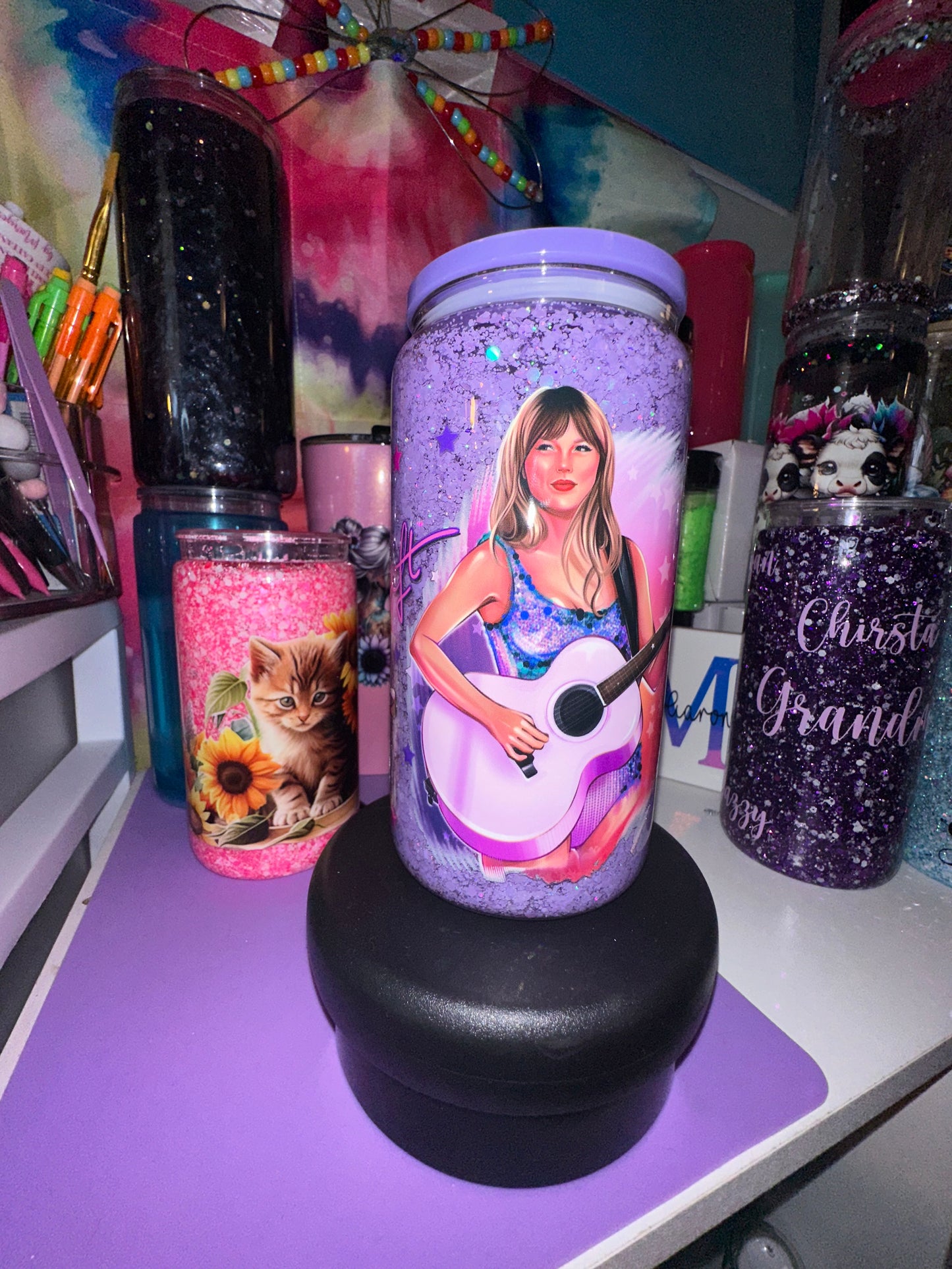 Premade Glass Swiftie