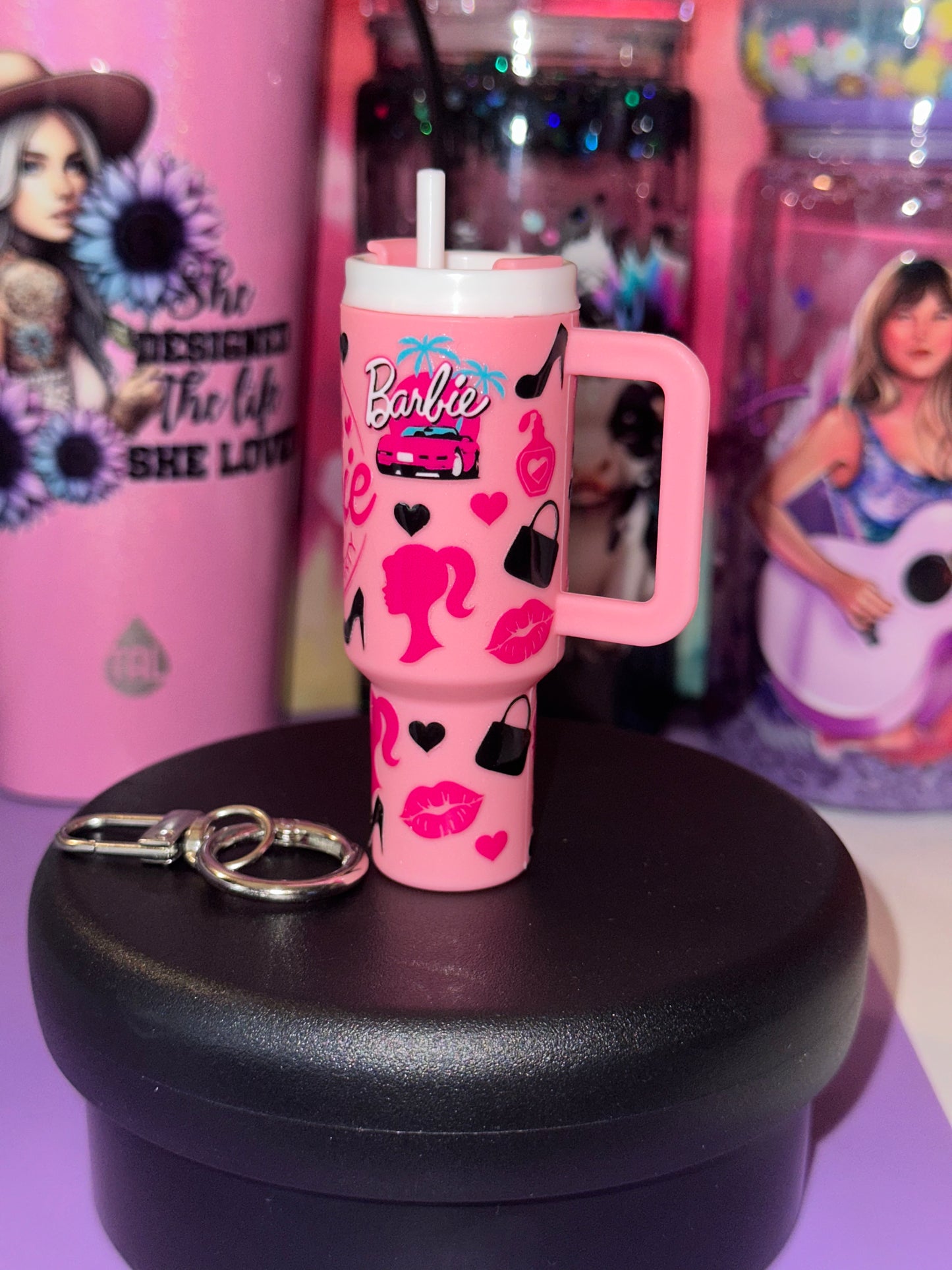 Chapstick keychain Barbie