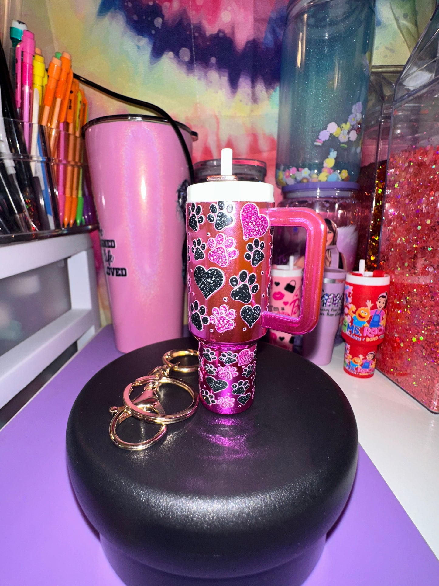 Chapstick keychain Dog Mom