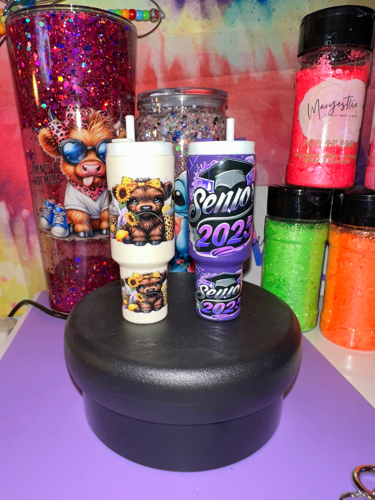 Mini tumbler chapstick holder