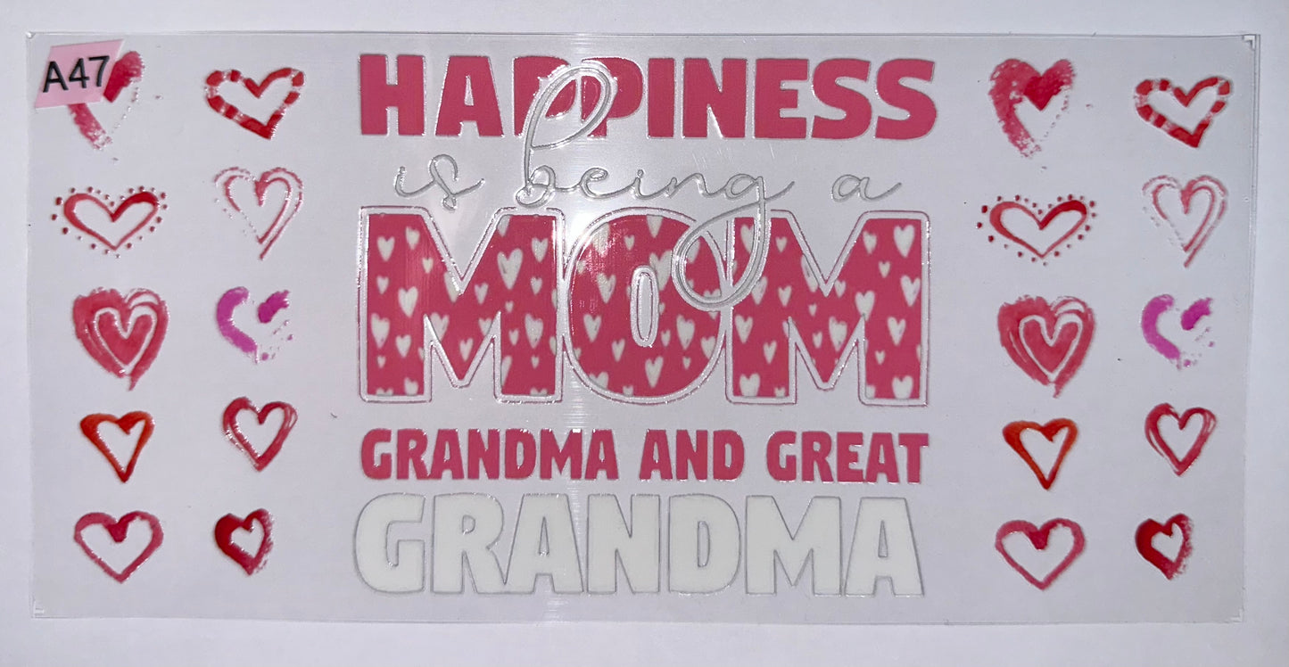 Mom/grandma cup wraps