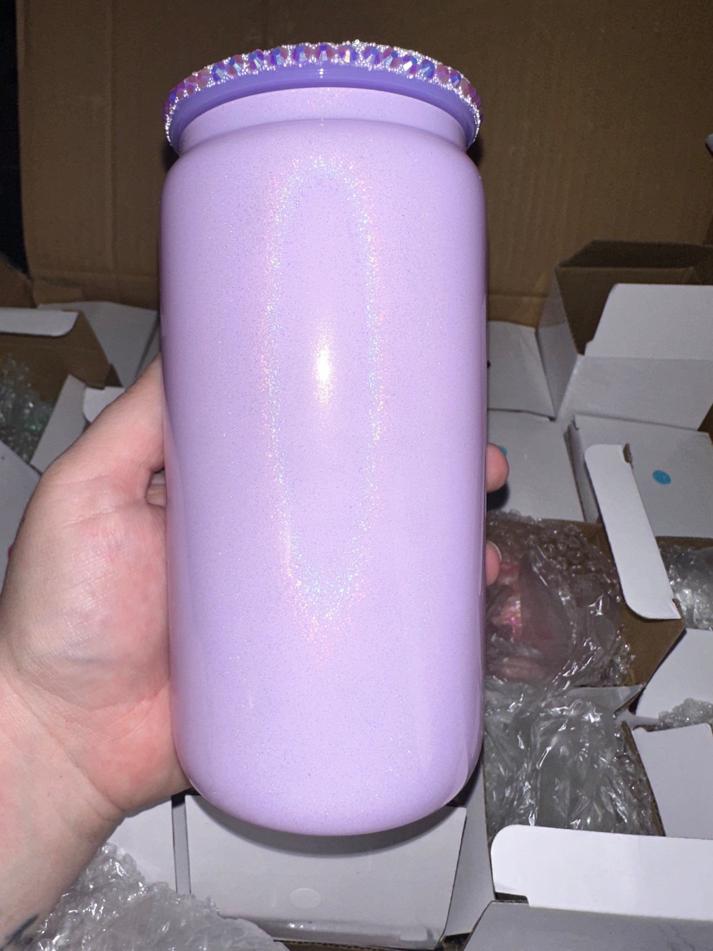 16oz glass shimmer