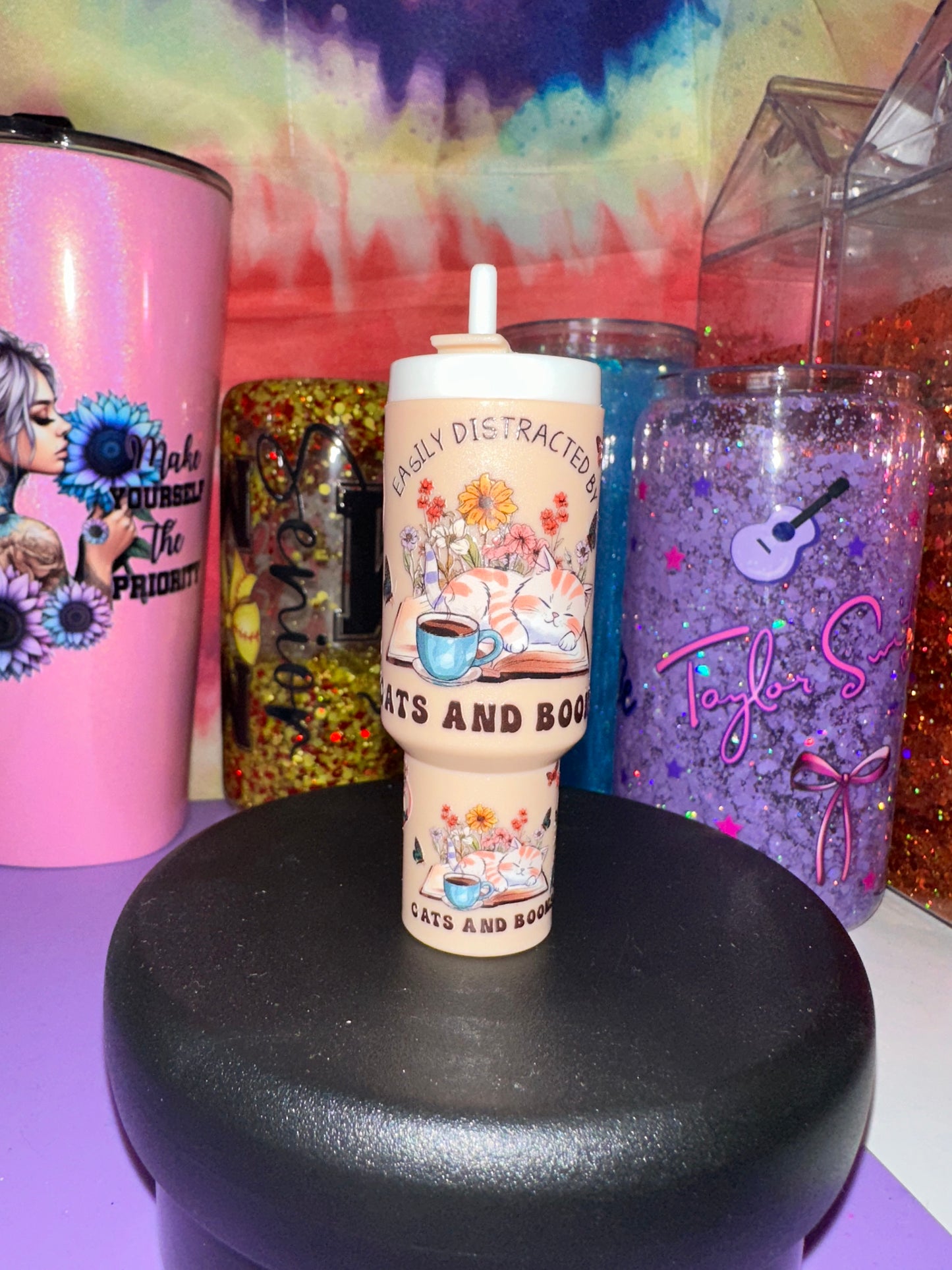 Premade Mini Chapstick keychain “Easily distracted”