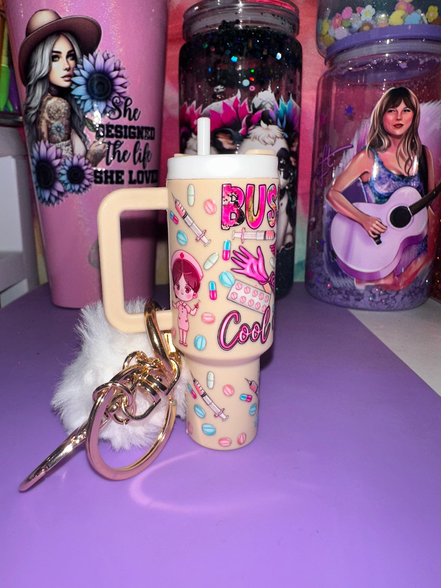 Chapstick keychain Nurse