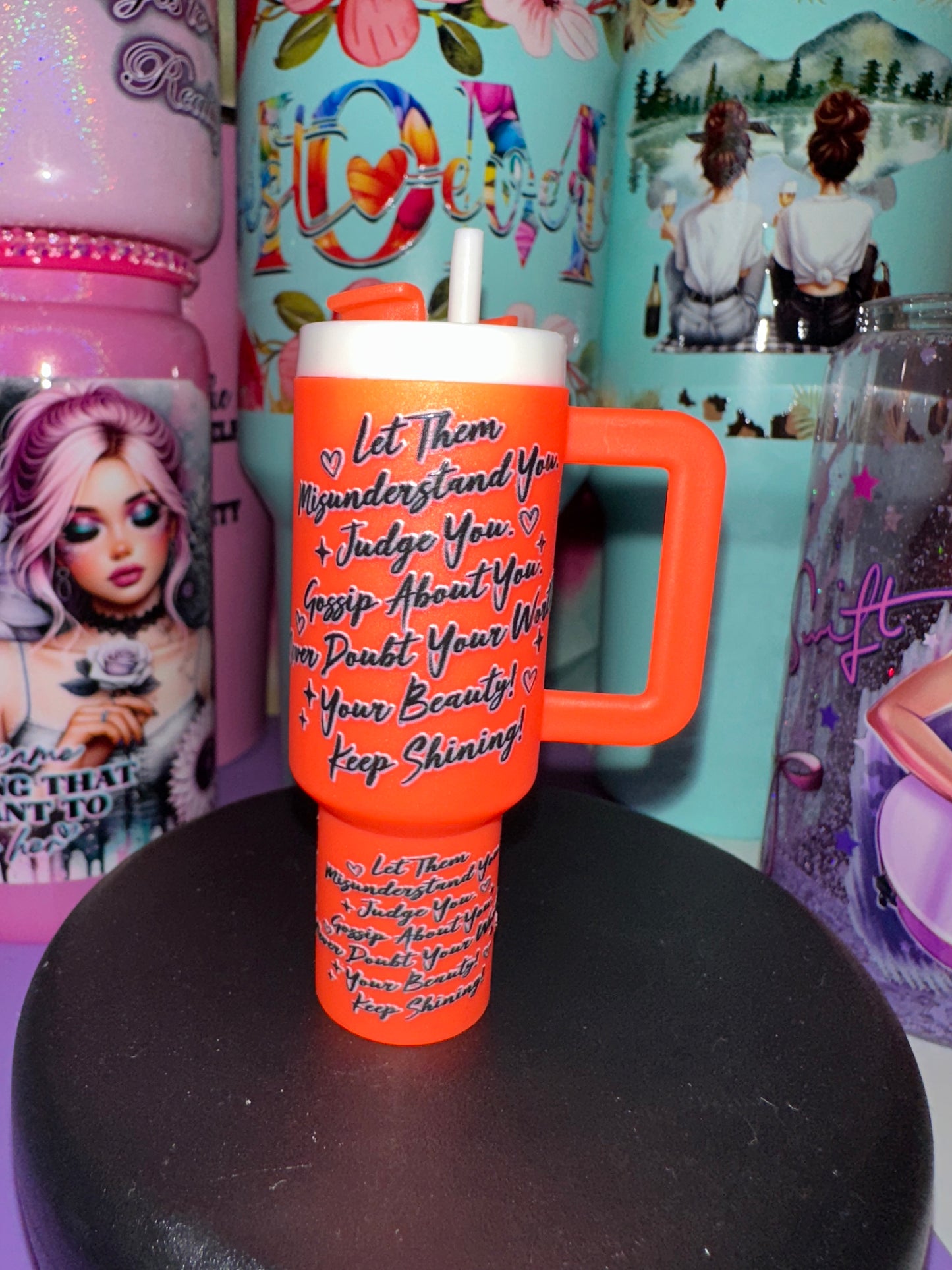 Premade mini tumbler keychain