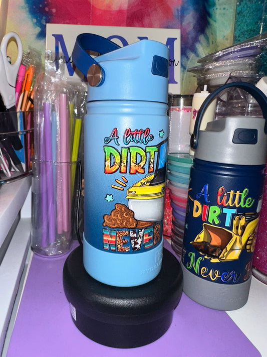 Kids insulated flip lid. Little dirt