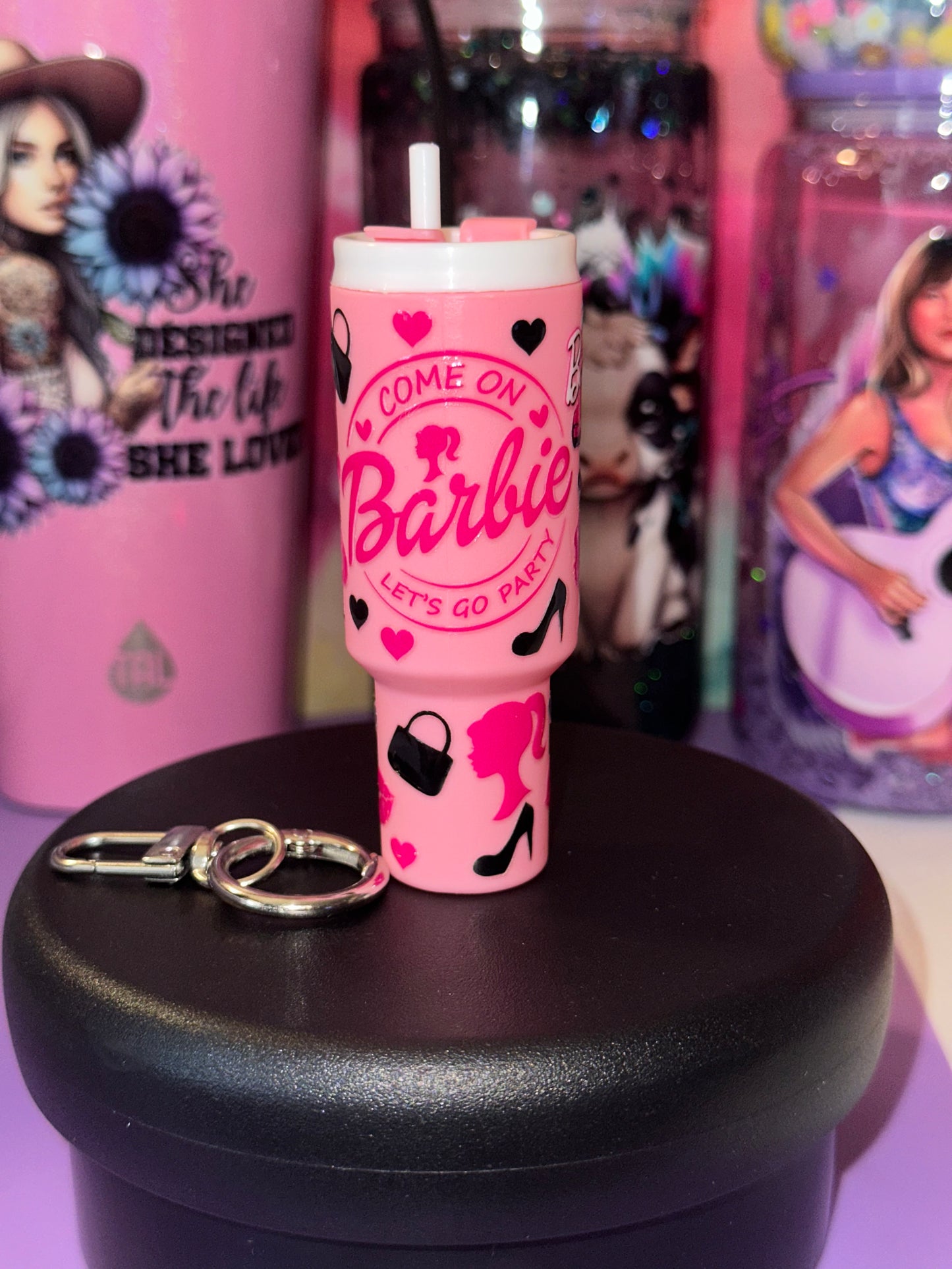 Chapstick keychain Barbie