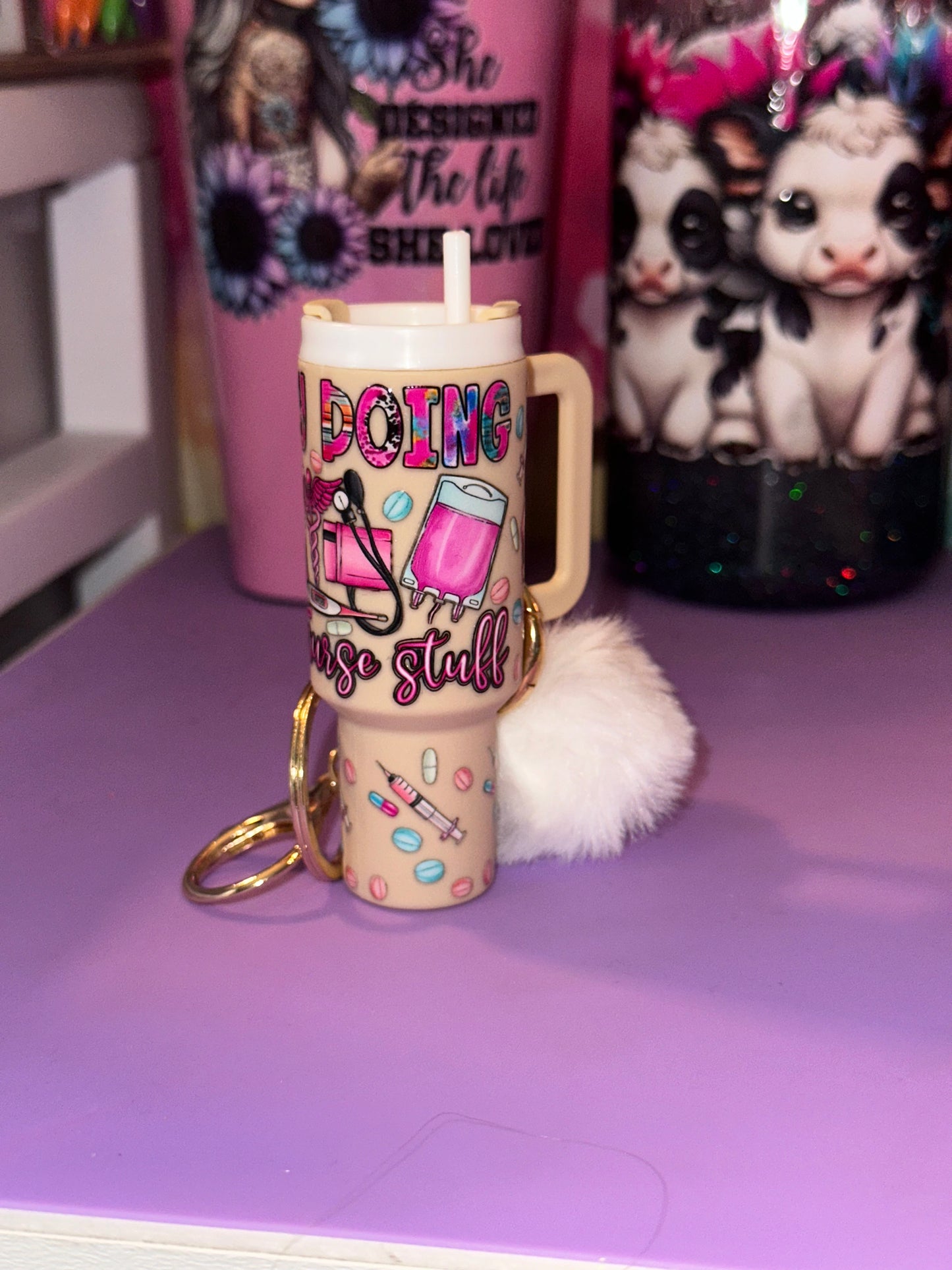 Chapstick keychain Nurse