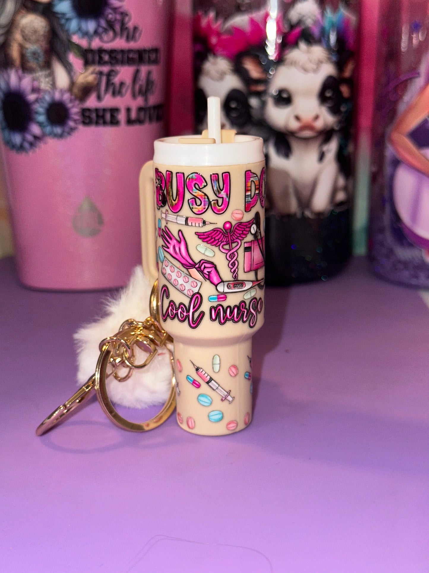 Chapstick keychain Nurse