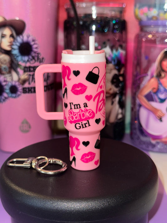 Chapstick keychain Barbie