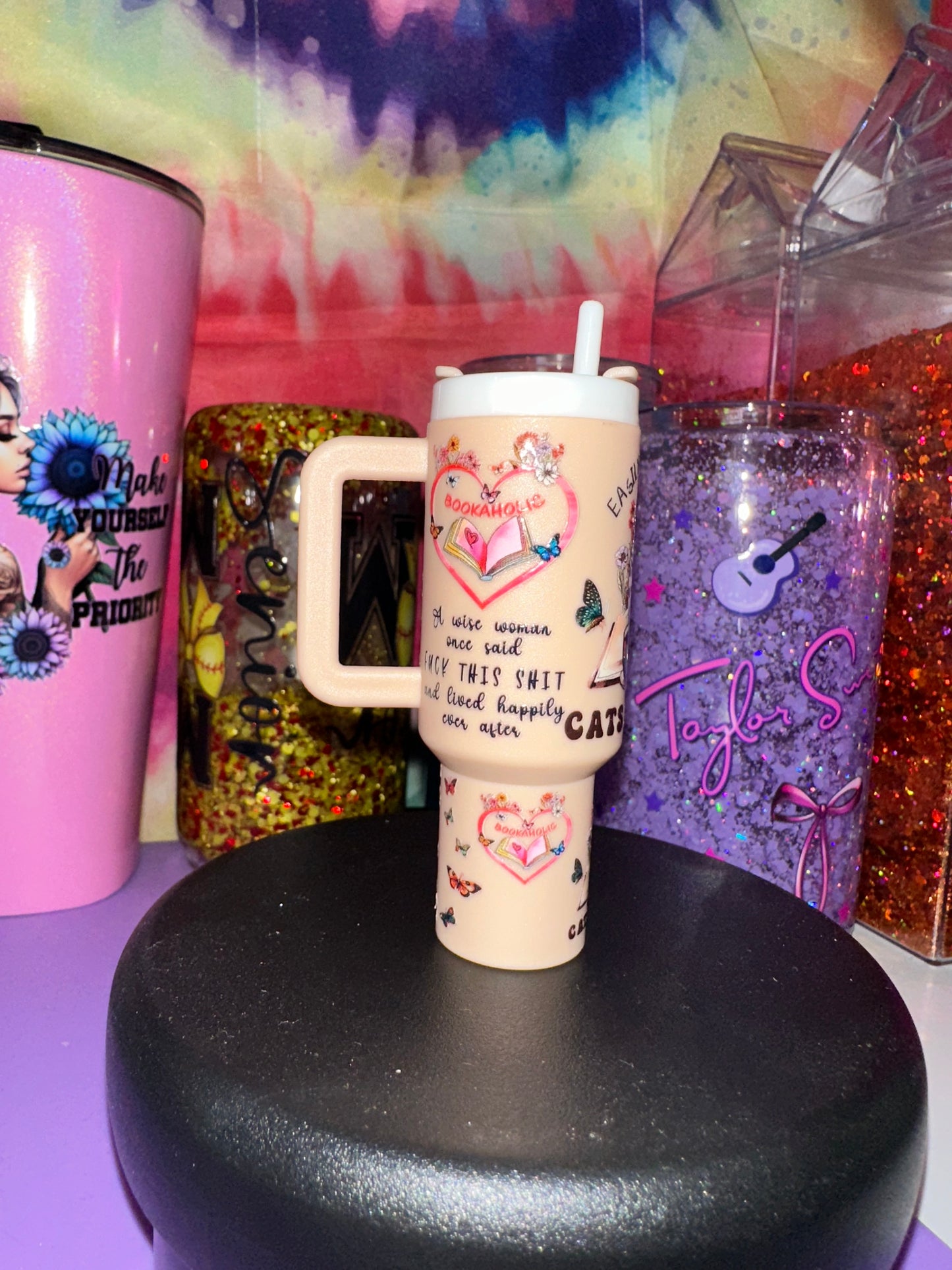 Premade Mini Chapstick keychain “Easily distracted”