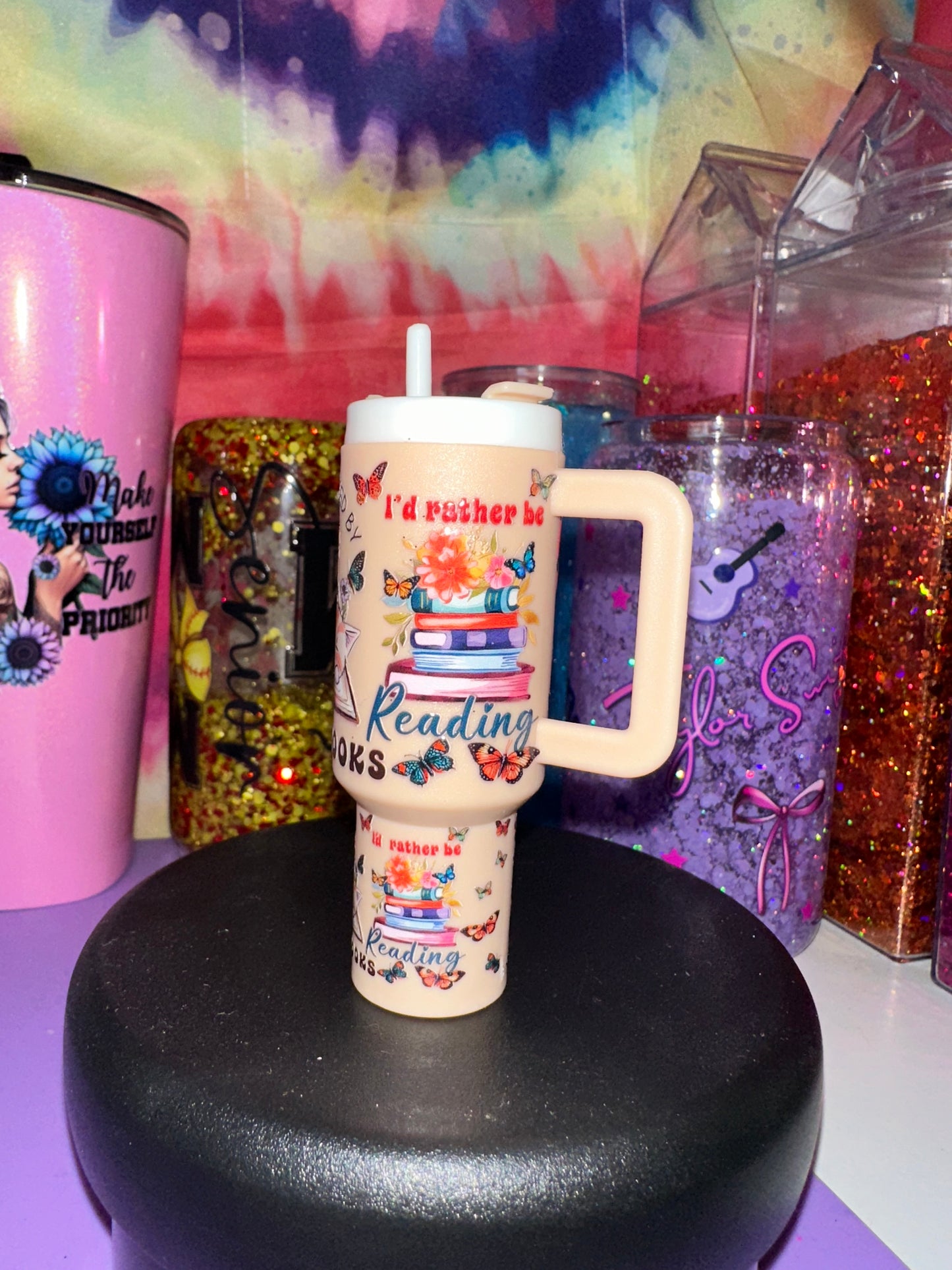 Premade Mini Chapstick keychain “Easily distracted”