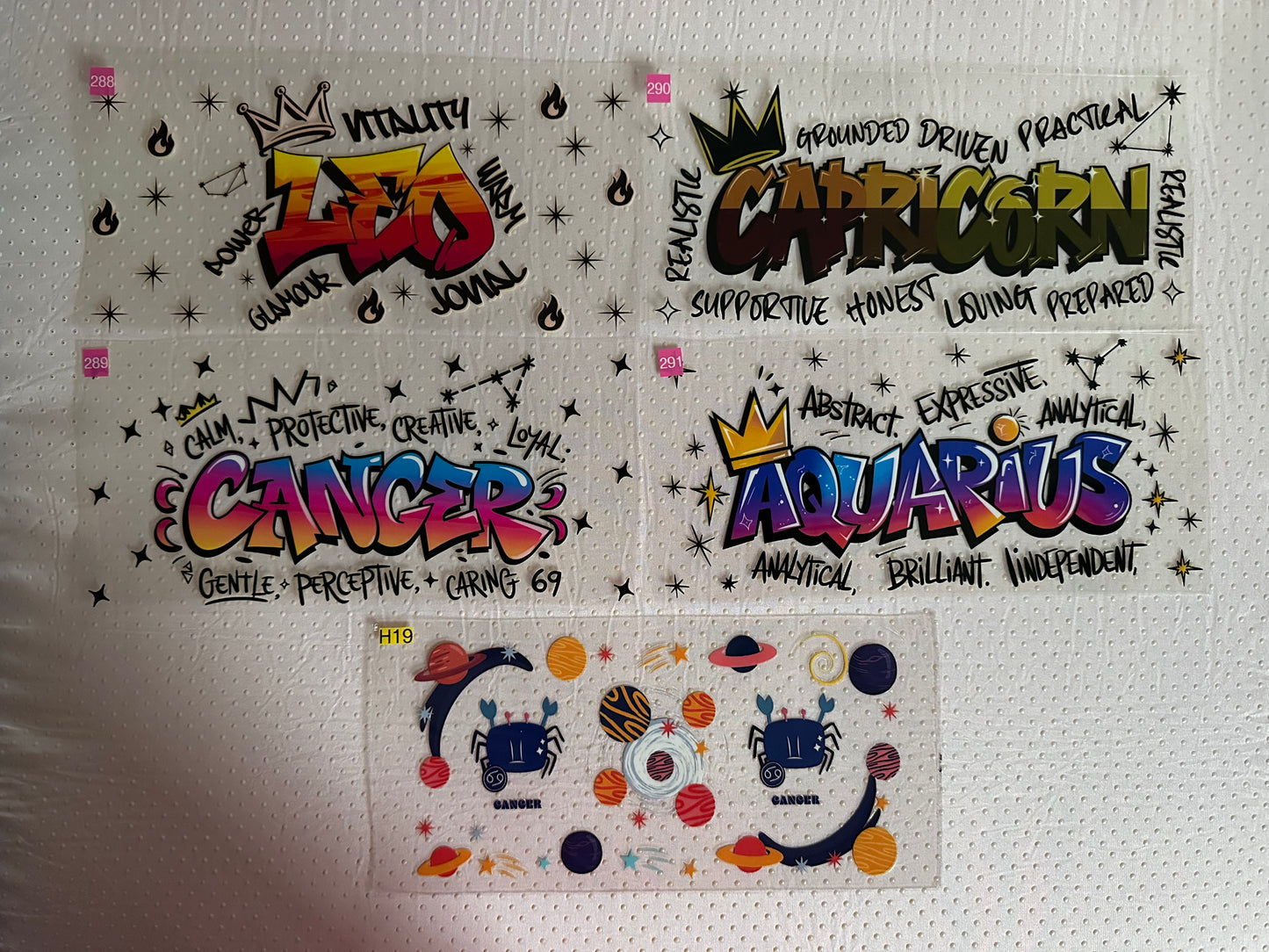 Zodiac Wraps