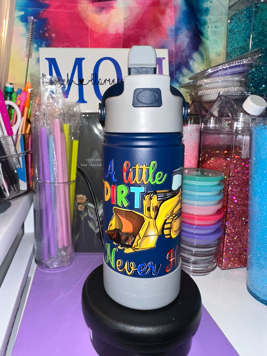 Kids flip lid insulated tumbler little dirt