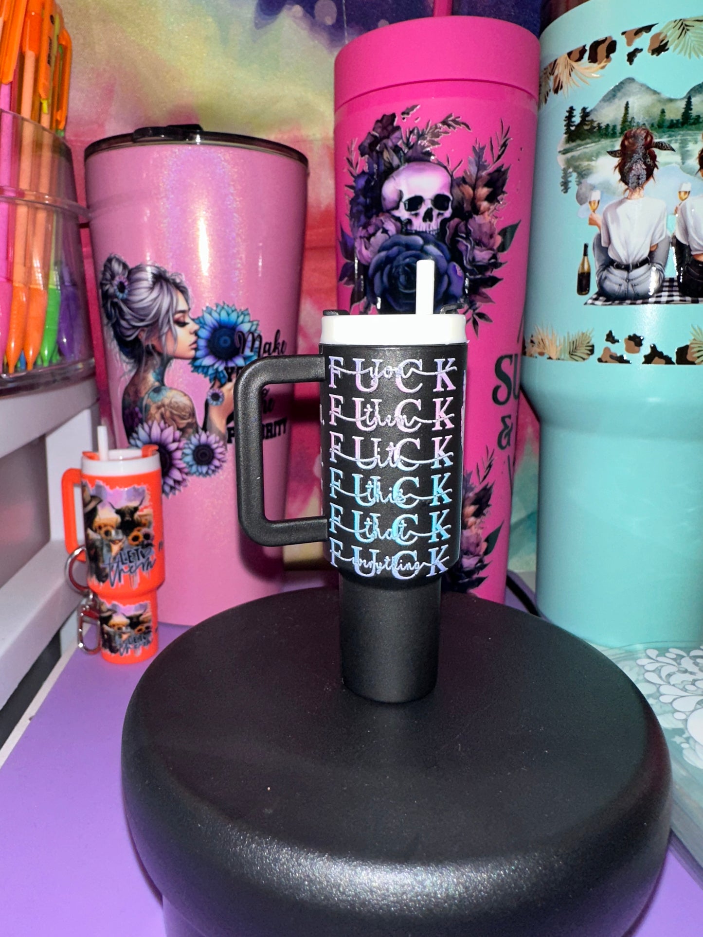 Mini tumbler keychain